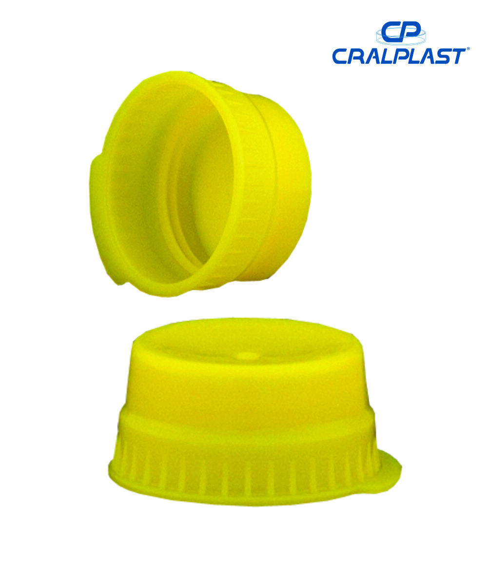 Tampa  para tubos diâmetro 16mm amarela